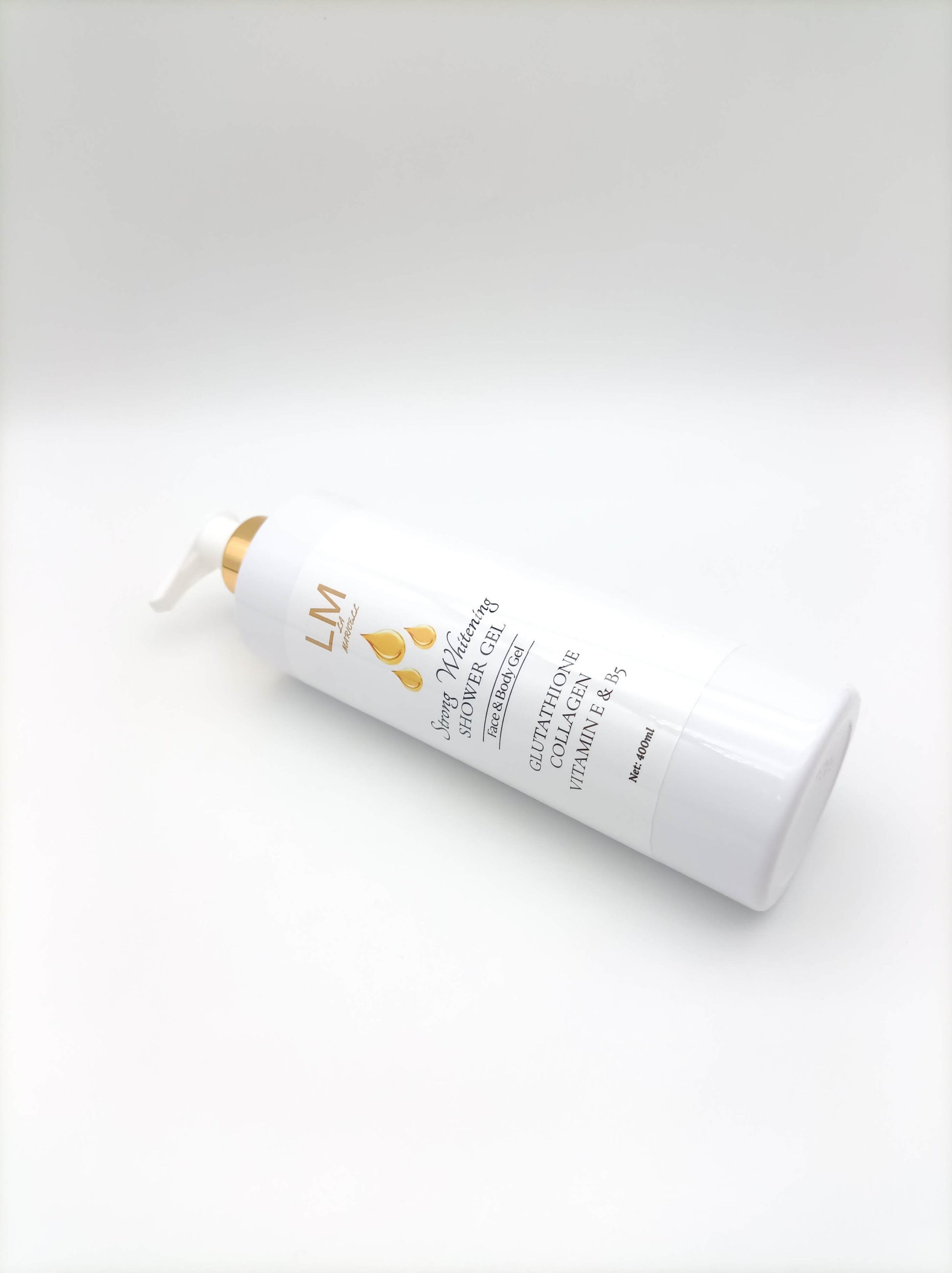 La Maricell body wash enriched with vitamin E and B5.