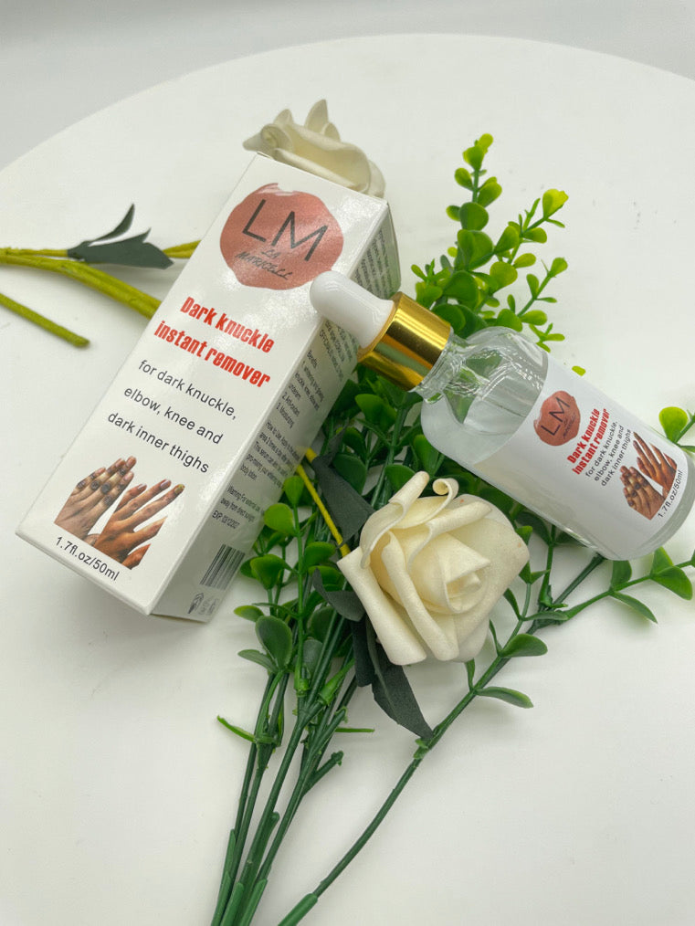 La Maricell dark knuckle instant remover serum with dropper bottle.