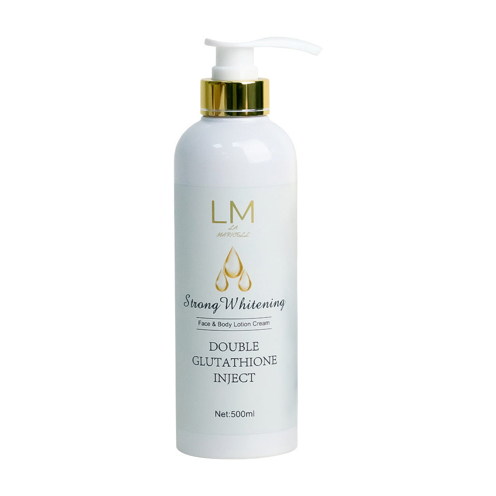 La Maricell double glutathione face and body lotion in a 500ml pump bottle.