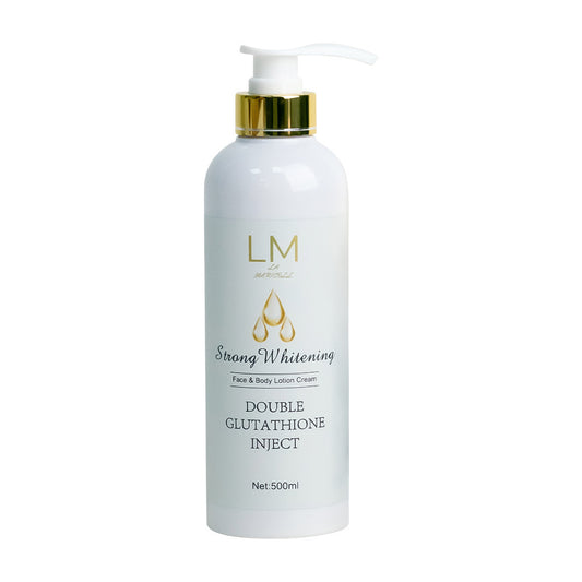 La Maricell double glutathione face and body lotion in a 500ml pump bottle.