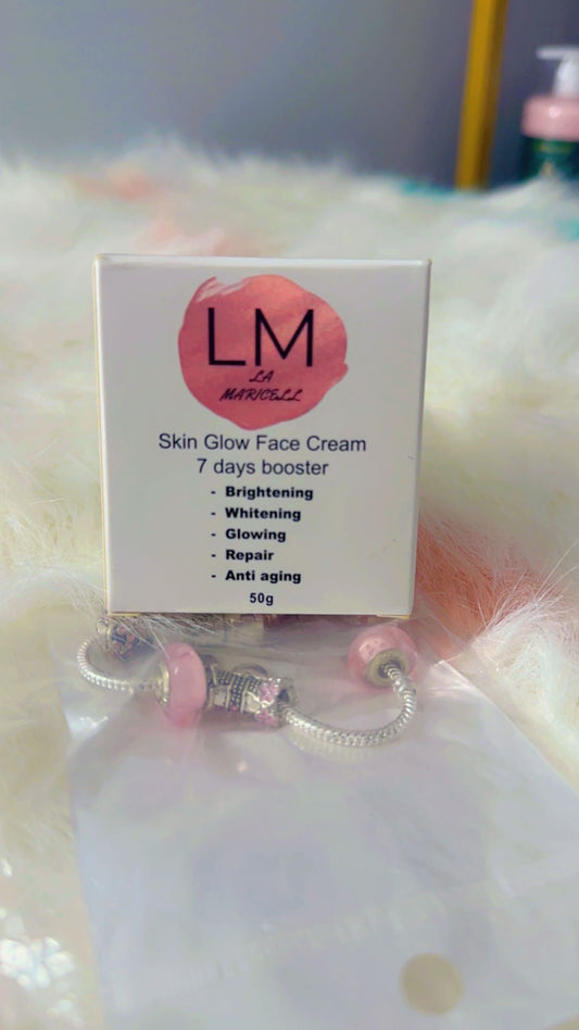 La Maricell skin glow face cream 7 days booster in product box.