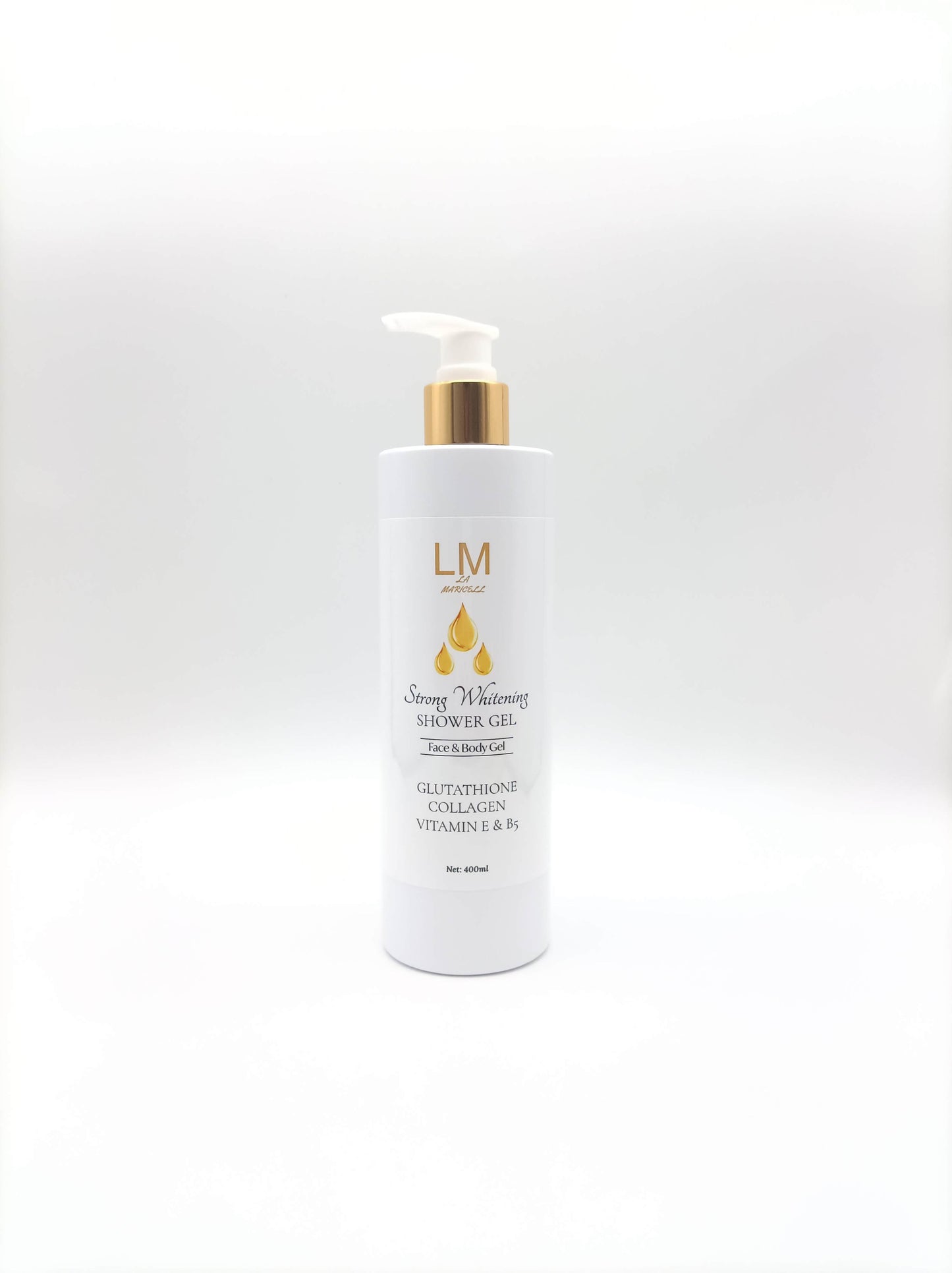 La Maricell whitening shower gel with glutathione and collagen.